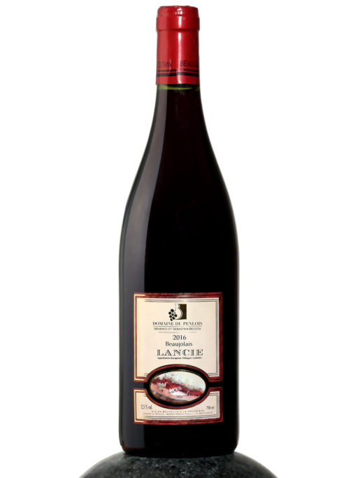 bottle of Domaine du Penlois Beaujolais Lancie 2016 wine