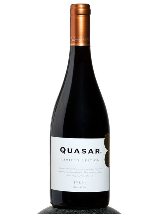 bottle of Quasar Limited Edition Syrah wine