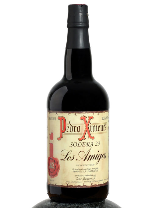 a bottle of Los Amigos solera sherry