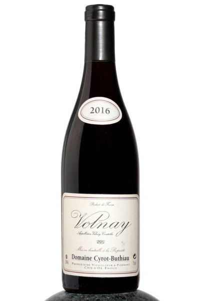 bottle of Domaine Cyrot Buthiau Volnay wine