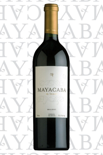 a bottle of Mi Terruño Mayacaba Malbec Argentinian red wine