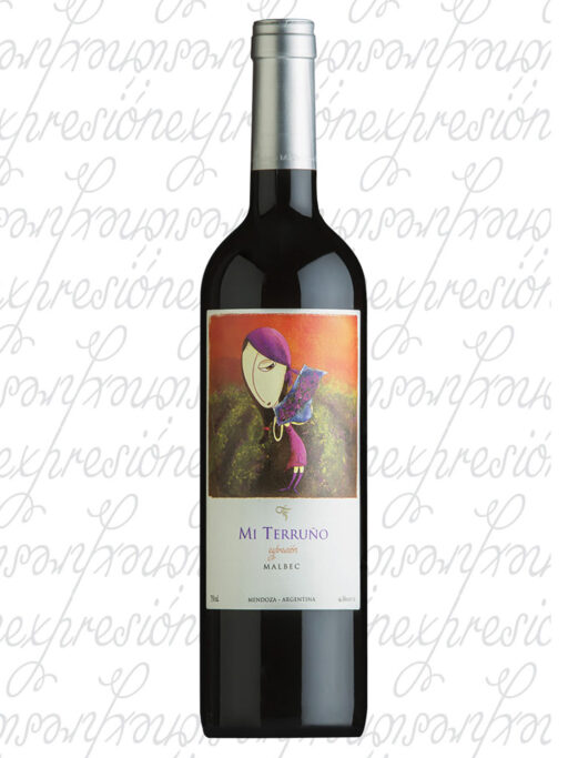 a bottle of Mi Terruño Expression malbec red wine from Argentina